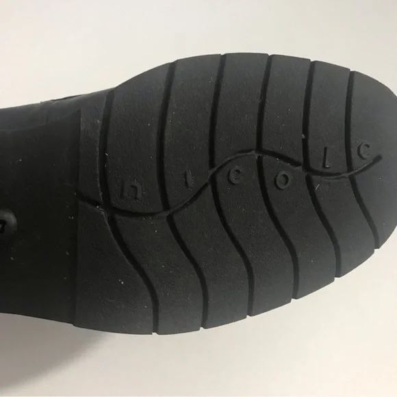 Nicole Black Leather Lace Up Combat Boots “Billie” - Picture 8 of 8